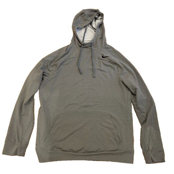 Nike Other - NIKE Hoodie Men's Large Dri Fit Performance Pullover Sweatshirt Gray Drawstring